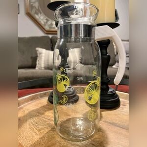 Vintage Pyrex Lemon & Lime Slices Juice Pitcher Carafe Without Lid